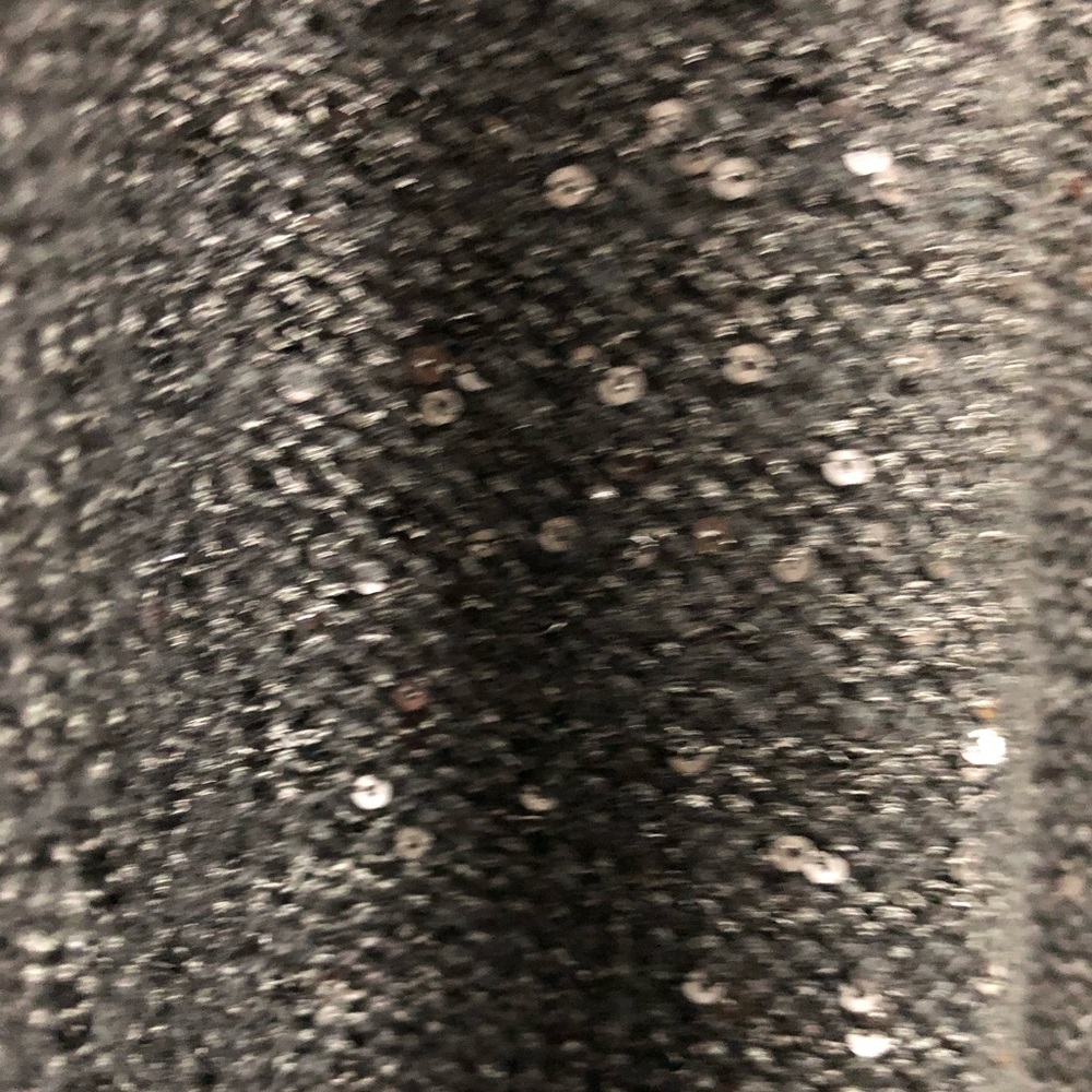 EUC ✅ Reba Sequined Black Open Weave Sweater Large - Picture 5 of 7